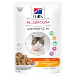 Hill's VetEssentials Adult Feline Neutered vådfoder med kylling. 12 x 85 g.